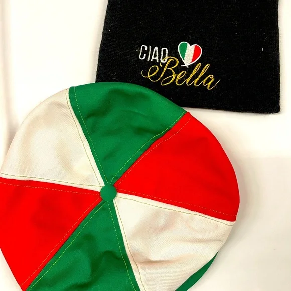 Ciao Bella Italia Woman’s Winter Beanie And Vintage Italia Adjustable Unisex Cap - Picture 1 of 6